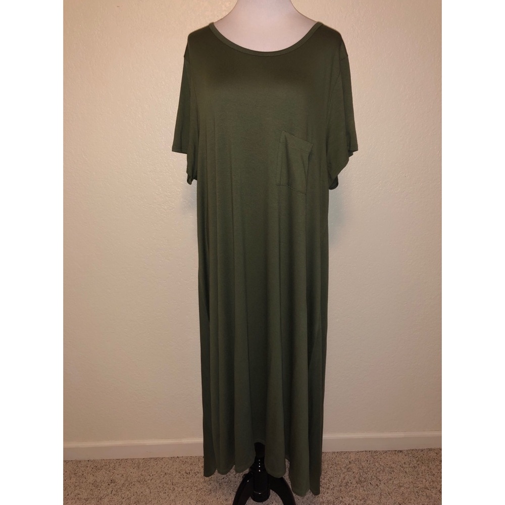 Lularoe Carly in solid army green